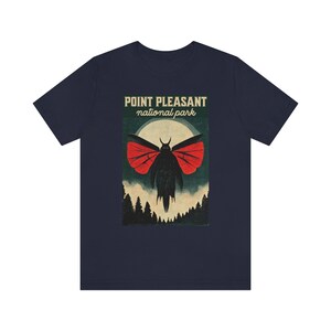 Mothman Shirt Vintage Poster Style Mothman Shirt Cryptid Shirt Supernatural Shirt Cryptids T-Shirt Folklore Shirt Halloween Shirt image 6