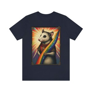 Orgulho gay gambá camisa gay gambá t camisa do orgulho sutil camisa de tarô cartão camisas de tarô camisas femininas queer camisa do orgulho lgbtq imagem 6