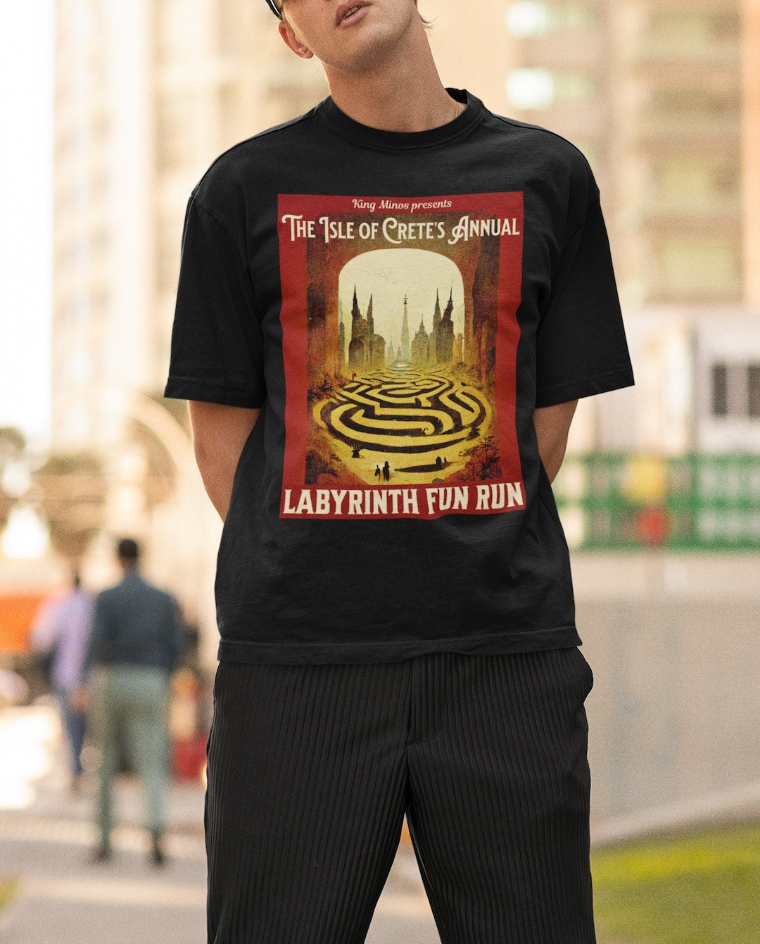 Labyrinth Vintage Poster Shirt Greek Mythology Shirt Dark Academia Clothing Literary Shirt