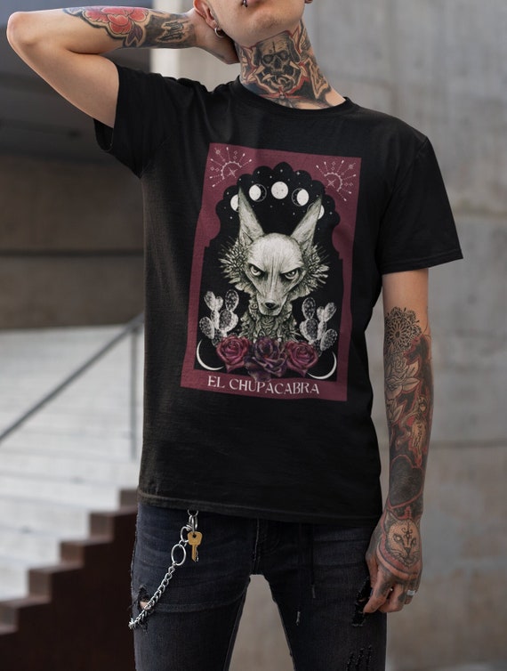 El Chupacabra Shirt Cryptid Shirt Chupacabra Tarot Card Shirt Cryptid Tarot Supernatural Shirt Cryptids T-Shirt Folklore Shirt Cryptidcore