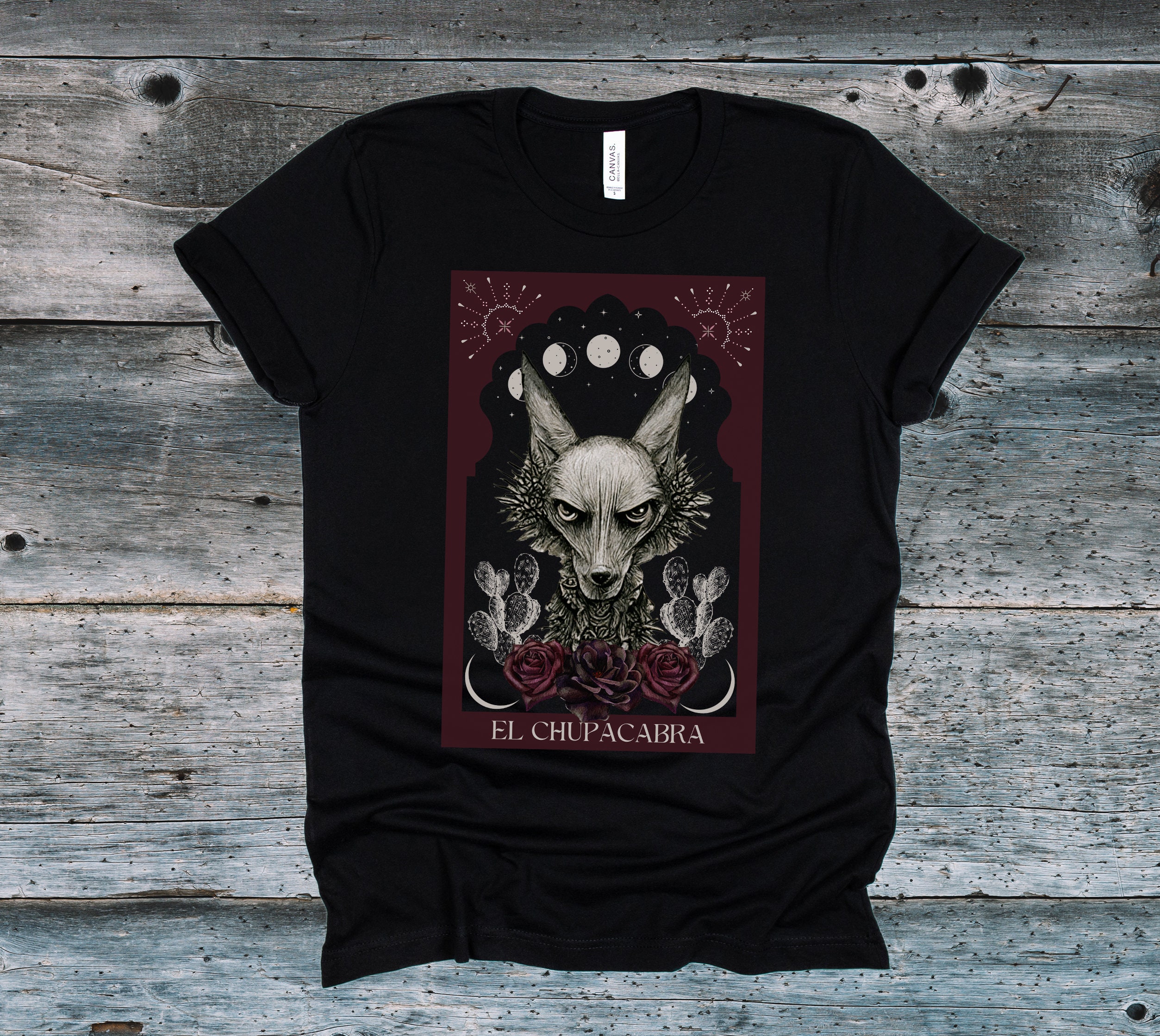 thumbnail interactive-video image 1 of El Chupacabra Cryptid T-Shirt, Beast Creature Bigfoot Mothman Jackalope, Unisex XL 1 of 5