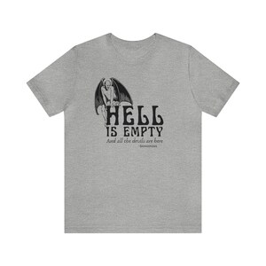 Dichter Shirt Shakespeare T Shirt Donkere Academia Kleding Leesgrage Shirts Literaire Tee Literatuur TShirt Bibliothecaris Boekenclub Hell Shirt afbeelding 5