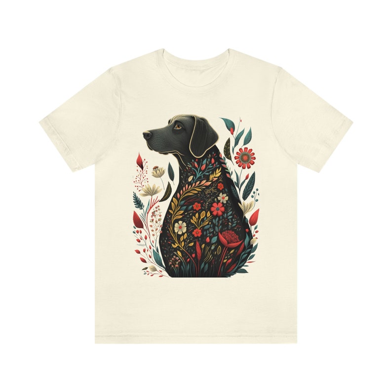 Floral Black Lab Shirt Cottagecore Black Labrador Mom Shirt Black Lab Shirt Cottagecore Clothes Black Lab Lover Gift Floral Dog Shirt image 6