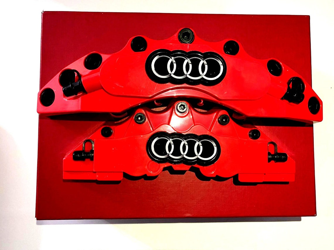 Audi Red Brake Caliper Covers 4 Pcs Car Accessories Sport Gift Etsy
