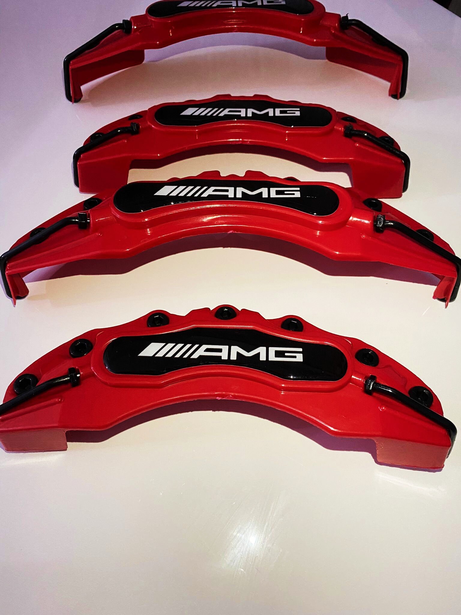 4Pcs Mercedes Benz Amg Brake Caliper Cover Red Car Accessories Etsy