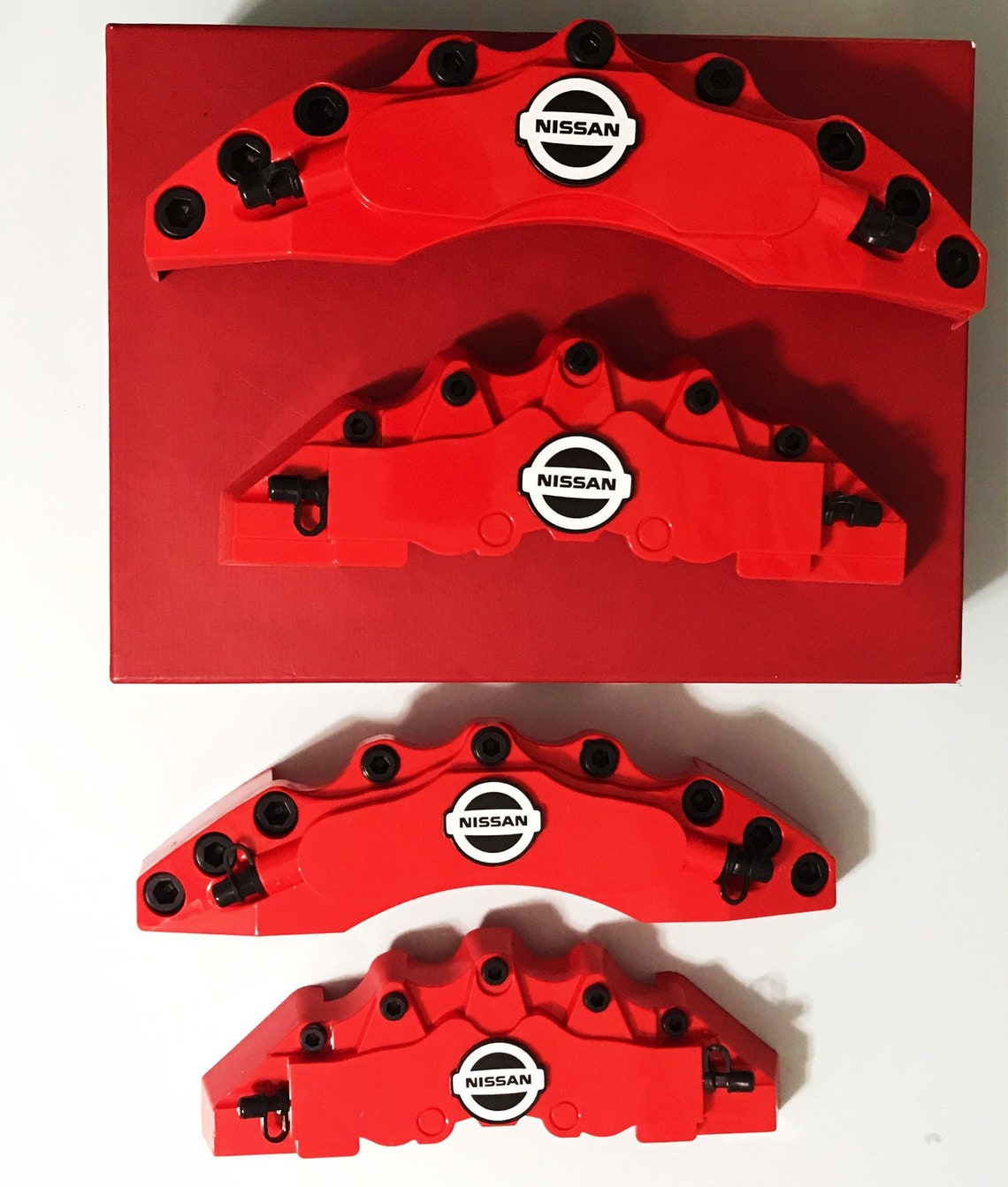 Nissan Sport Red Brake Caliper Covers 4 Pcs Car Accessories Etsy