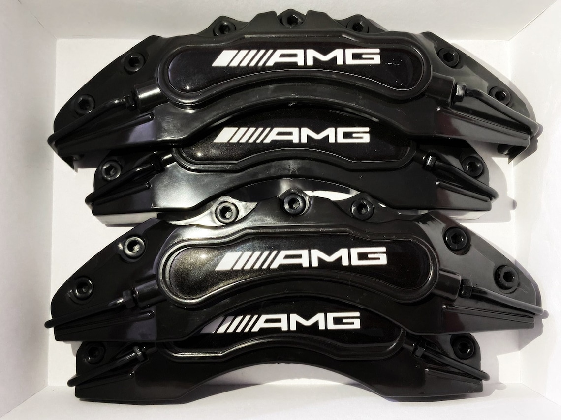 Mercedes Benz Amg Brake Caliper Cover Black 4Pcs Car Etsy