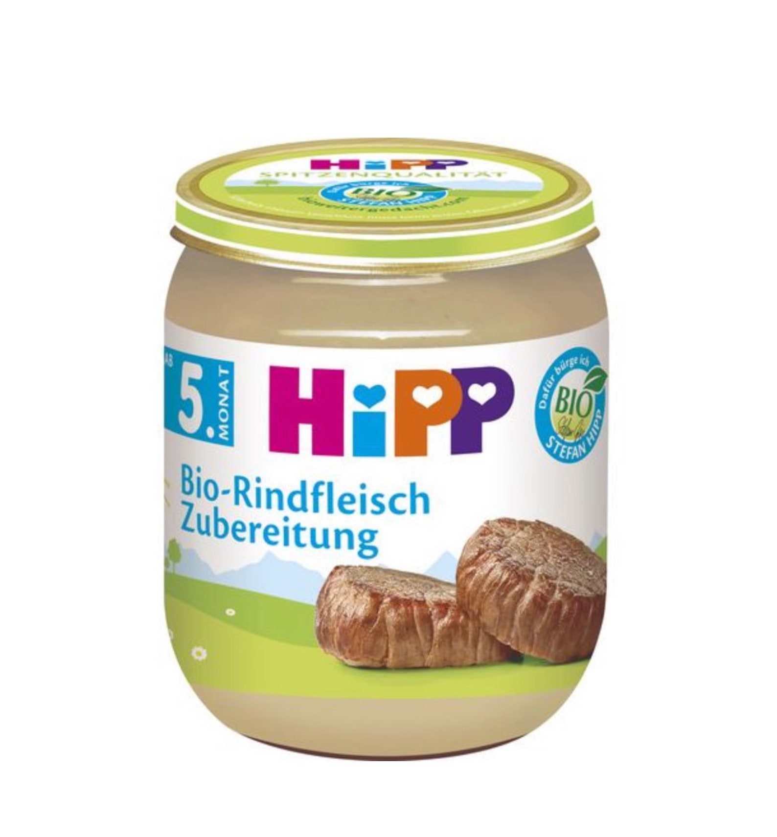 HiPP 100 Organic Beef Baby Puree in Glass Jar. Made in Etsy
