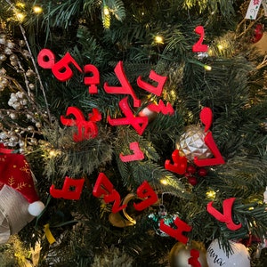 3D Printed Assyrian Alphabet Set Ornaments