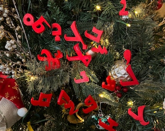 3D Printed Assyrian Alphabet Set Ornaments