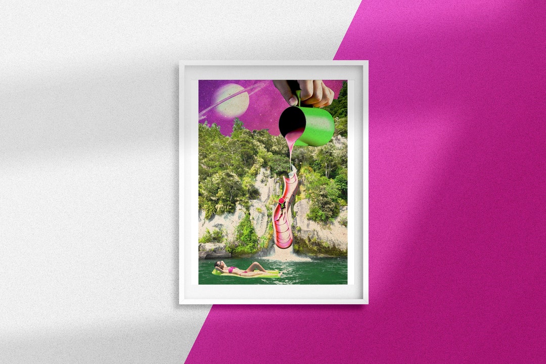 Trippy Bedroom Poster Collage Art Summer Daze DIGITAL FILE Etsy