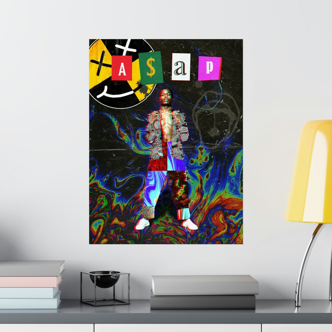 ASAP Rocky Poster ASAP Music Album Wall Art Trippy LSD Poster - Etsy