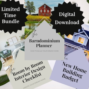 Printable Barndominium Planner, Budget Binder, New Construction Checklist, Project Planner - Limited Time Bundle - Top 3 Items -