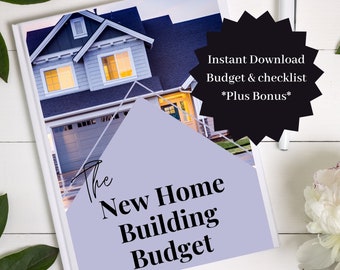 Home Budget Spreadsheet, Construction Cost Tracker, Excel Spreadsheet, Budget Binder, Home Renovation Planner, Home Building Checklist
