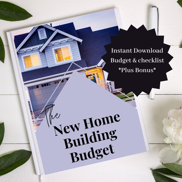 Home Budget Spreadsheet, Construction Cost Tracker, Excel Spreadsheet, Budget Binder, Home Renovation Planner, Home Building Checklist