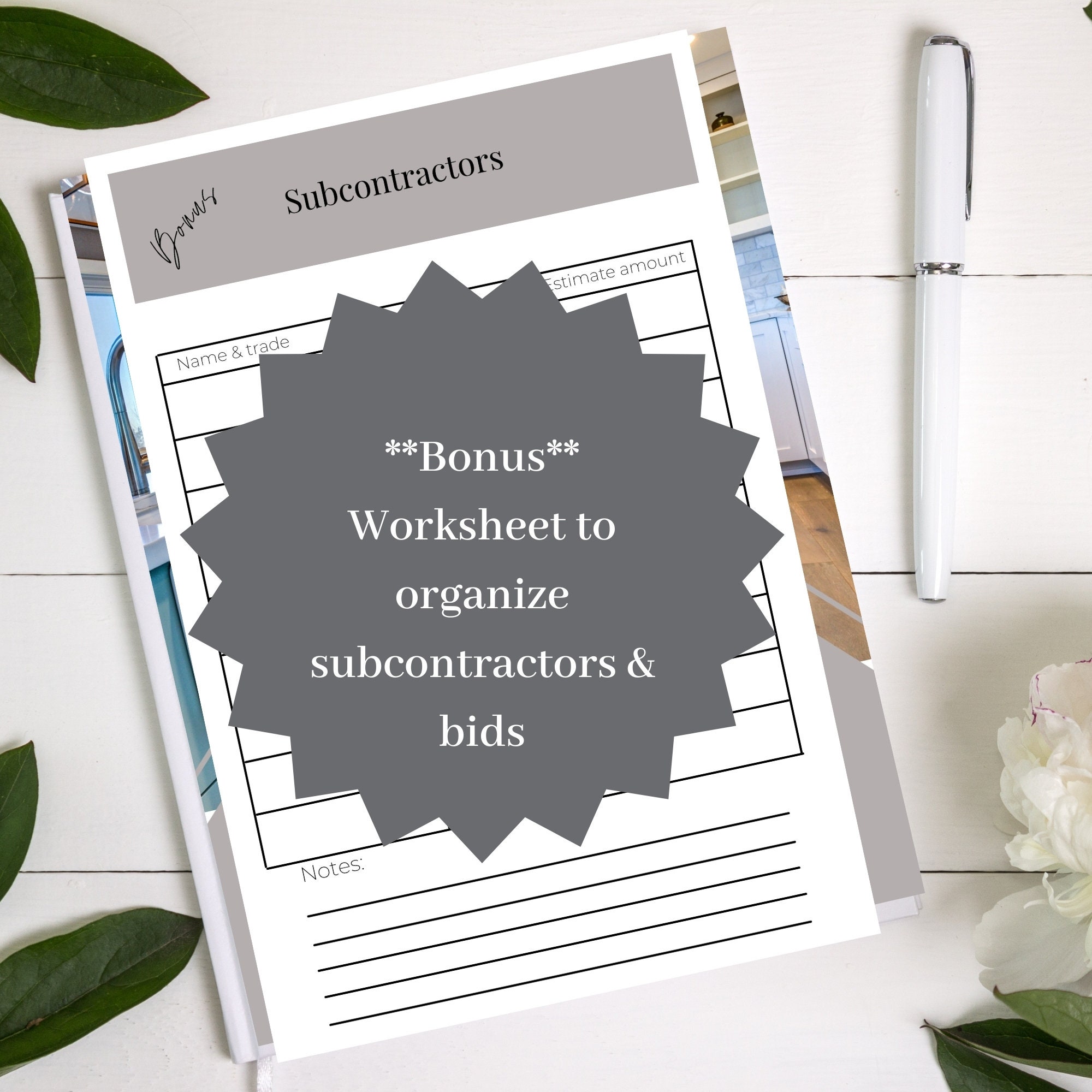 Printable Home Construction Planner, Budget Binder, Digital Download ...