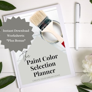 Home Paint Color Planner, Home Renovation Planner, Paint Palette, Home Building Checklist, Interior Design Planner, Home Decor Planner