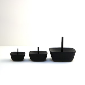 Japanese Iron Candle Holder, Unique Handmade of Cast Iron Candlestick Stands, By Takazawa Candle