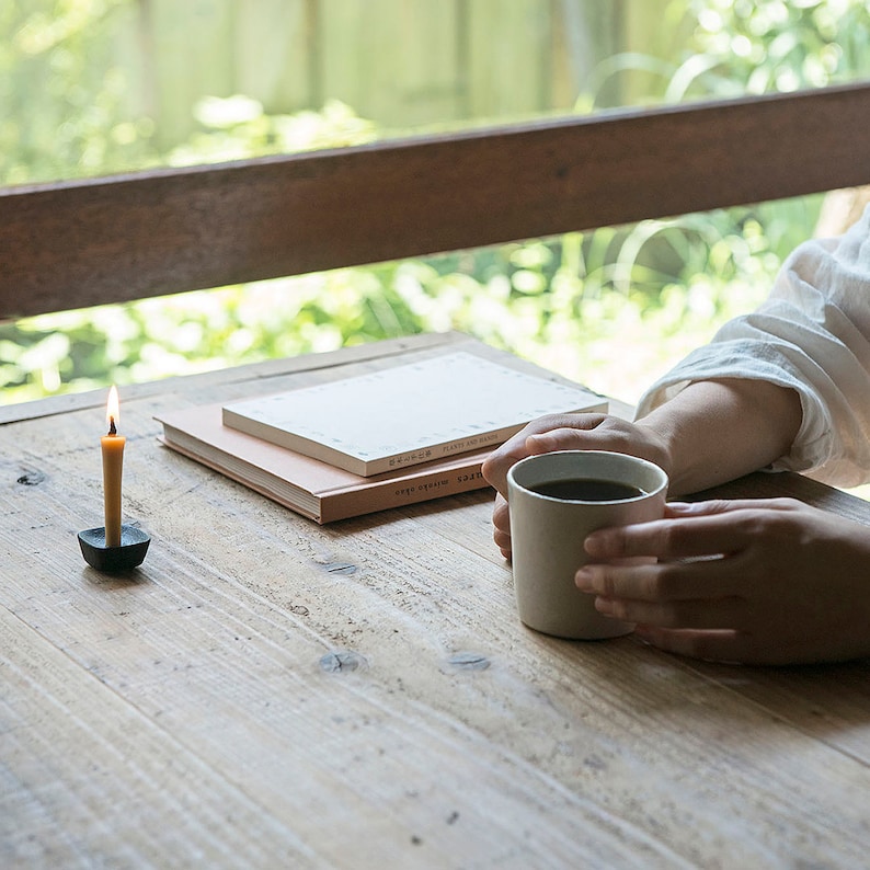 Japanese Iron Candle Holder Unique Handmade of Cast Iron Etsy