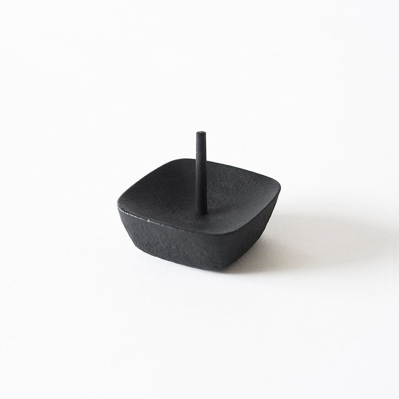Japanese Iron Candle Holder Unique Handmade of Cast Iron Etsy