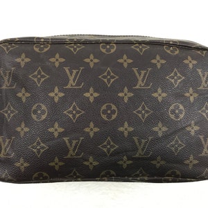 Louis Vuitton brown leather monogram 'Cosmetic Pouch PM' Brand  New RRP 405