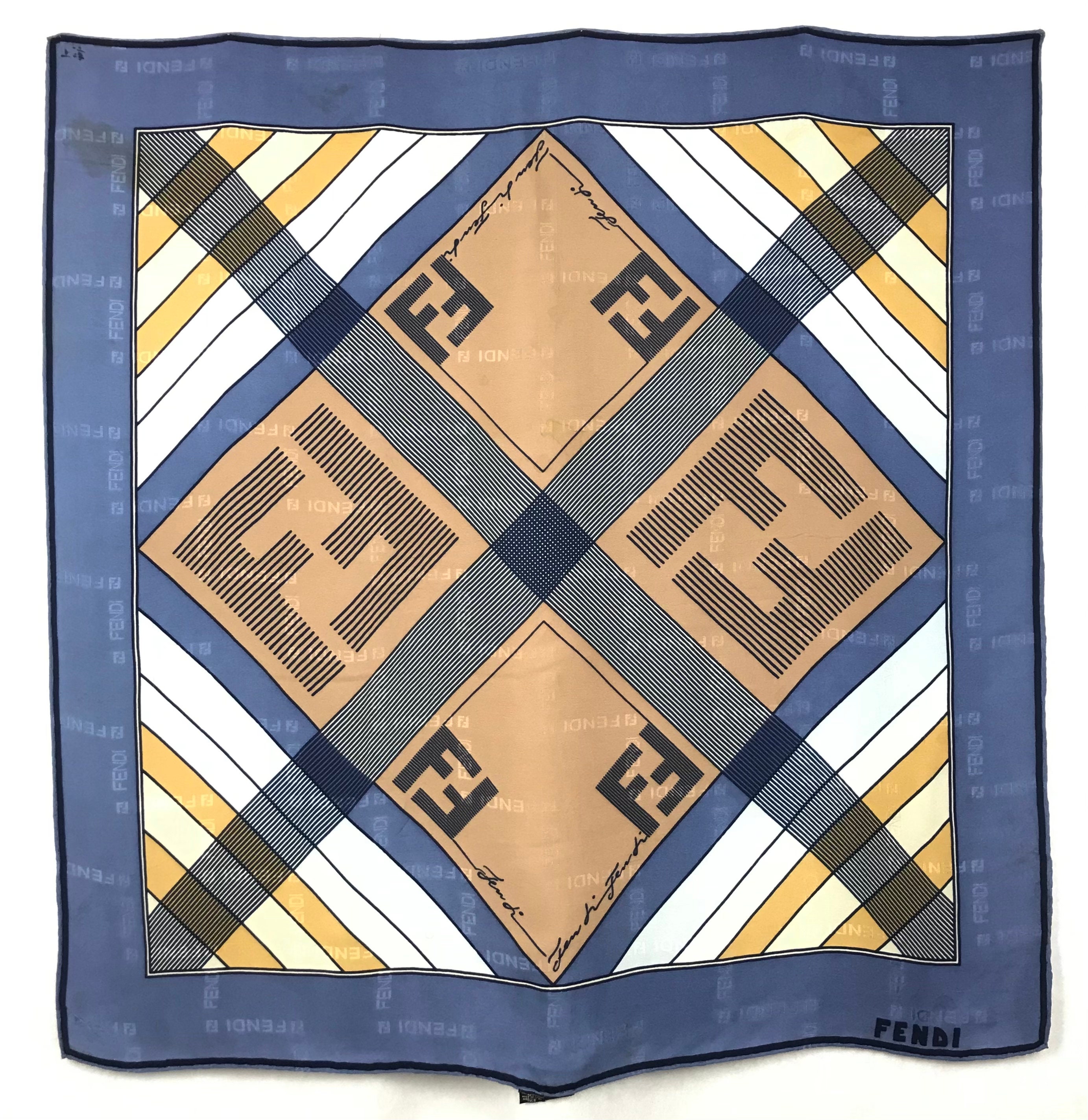 Vintage Fendi Silk Scarf Women Shawl Babushka Wrapped - Etsy New Zealand