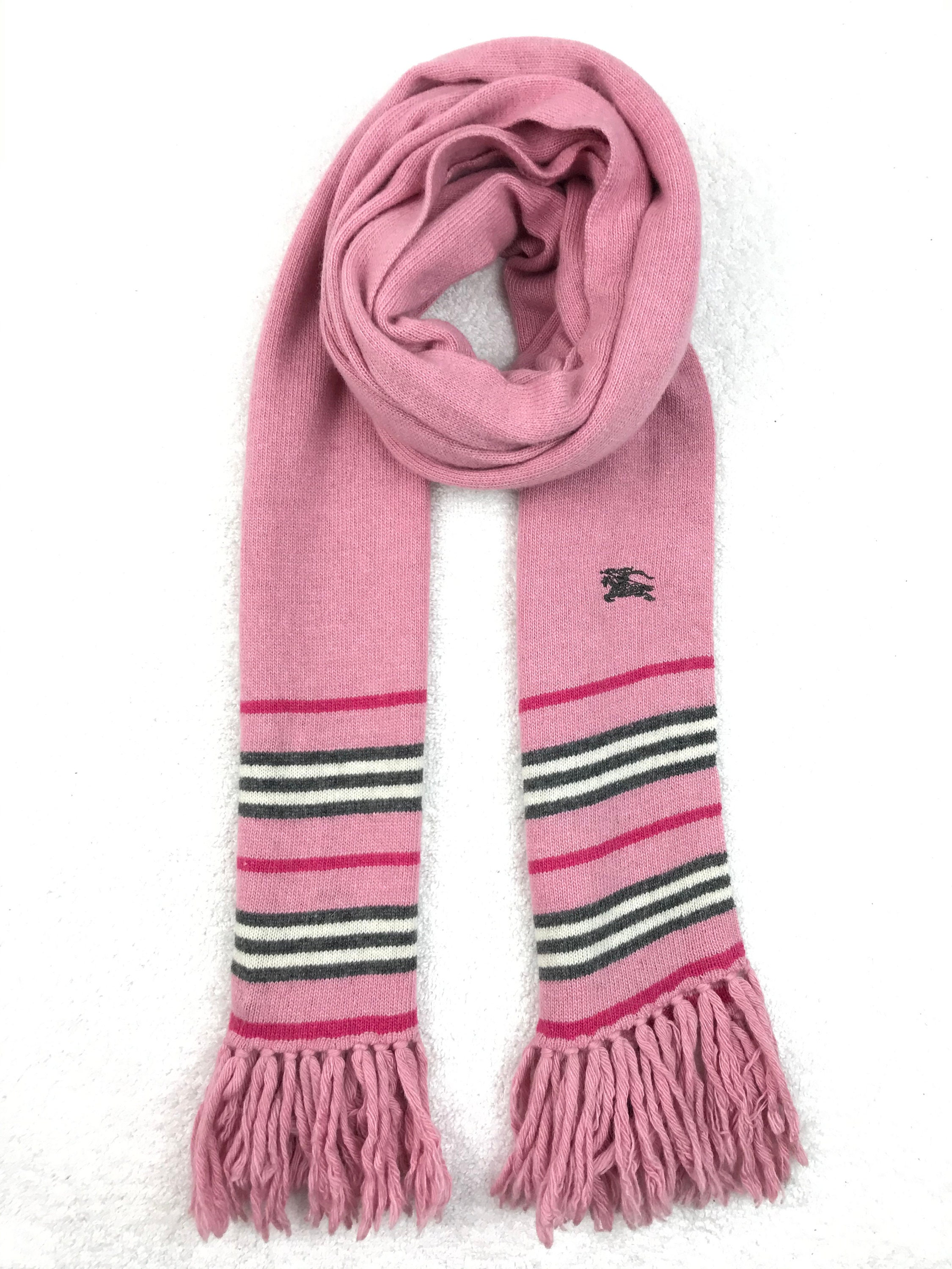 Vintage Burberry Scarf Muffler Wool Cashmere Nova Check Etsy UK