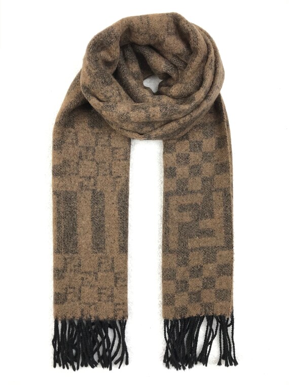 Vintage Authentic Fendi Scarf Fendi Monogram Muffler FF Wool - Etsy Canada