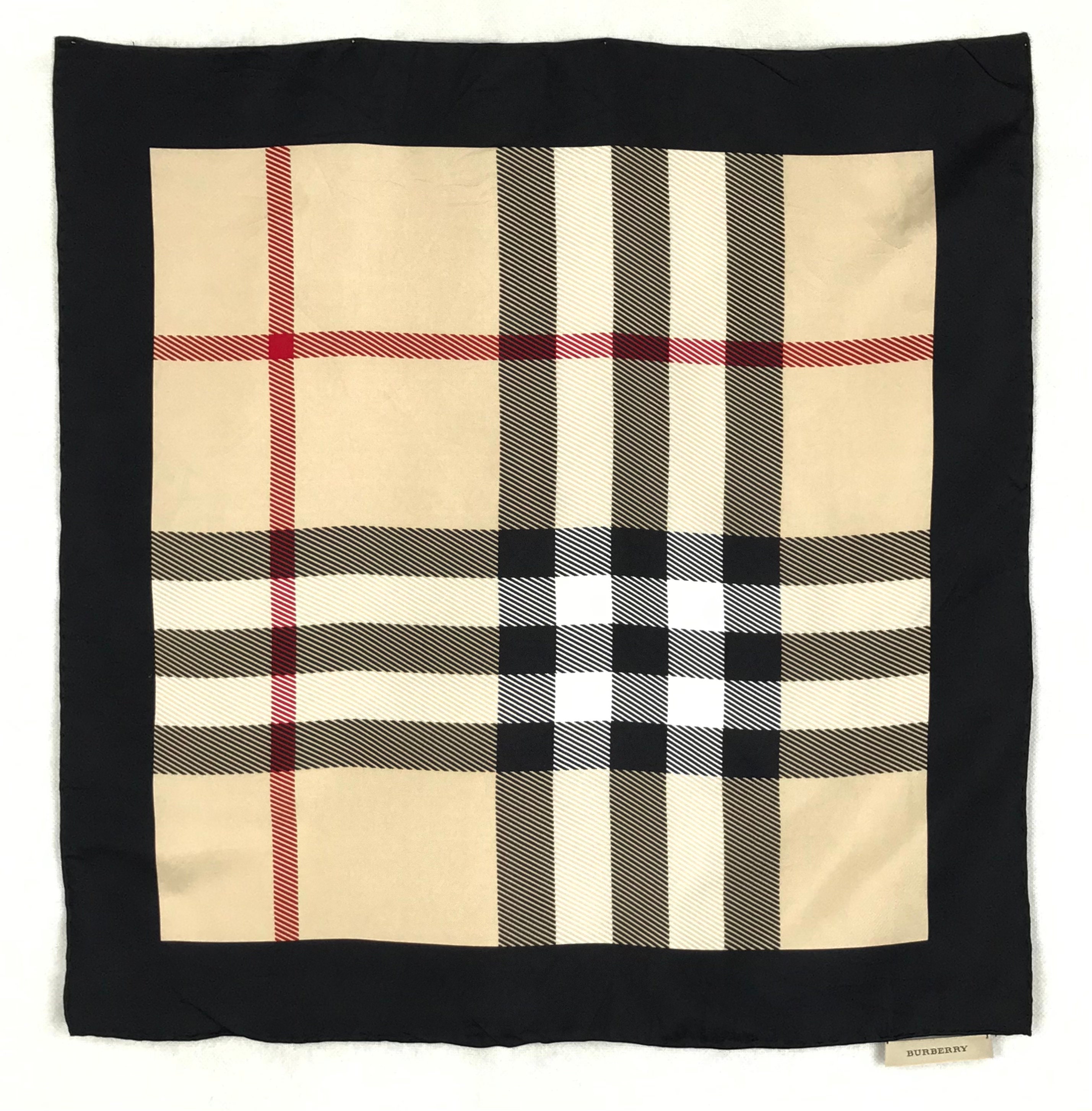 authentic burberry silk scarf