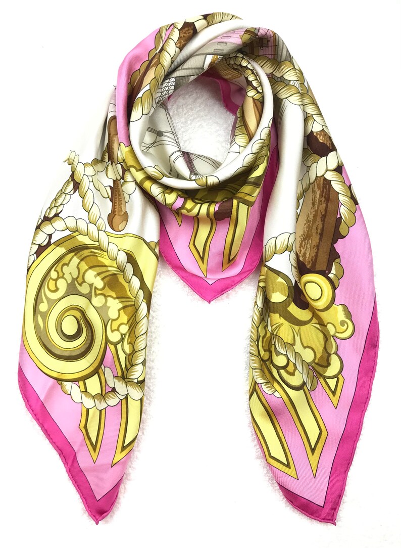 Vintage Hermès Silk Scarf Tribord by Julia Abadie Was First Etsy