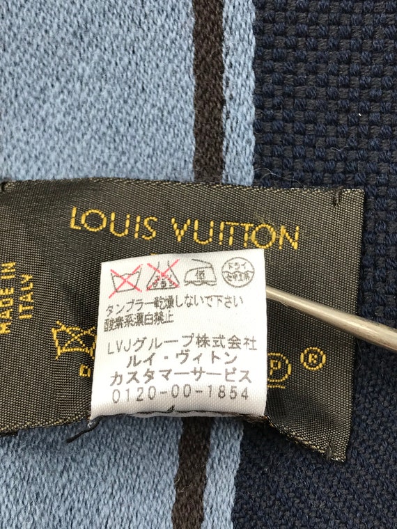 Authentic Louis Vuitton Monogram Echarpe Classic Scarf Shawl Wrap Muffler  Wool