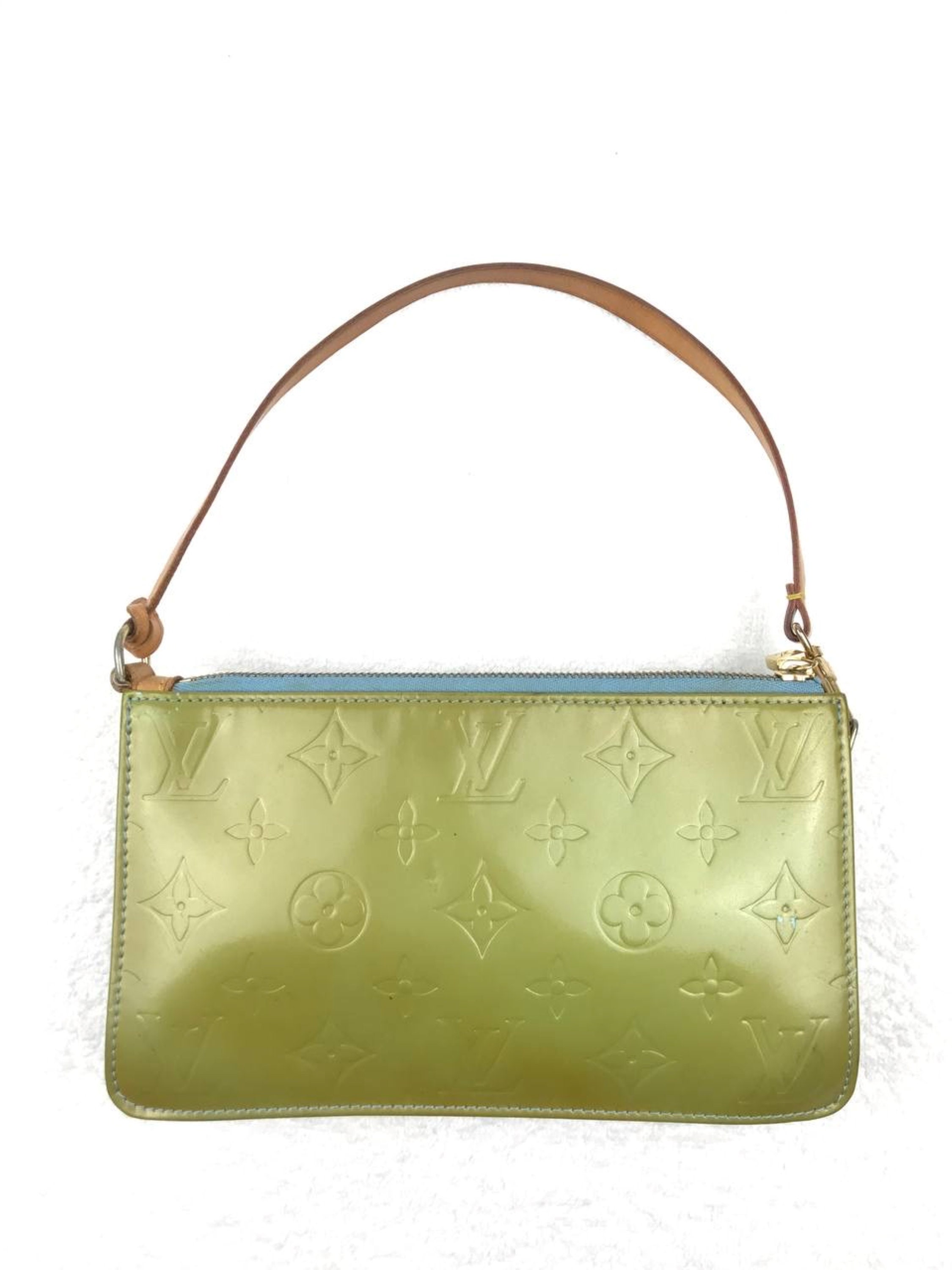 Louis Vuitton, Bags, Louis Vuitton Mint Green Vernis Lexington Pochette  Excellent Condition