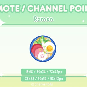 Ramen Emote - Noodle Soup - Channel Point -  Food - Streamer Graphics - Twitch - Discord - Miso - Soy sauce