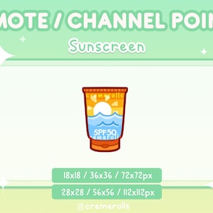 Puede incluir: Una ilustración de dibujos animados de un tubo de protector solar con una etiqueta amarilla y naranja. La etiqueta dice "cremerolls" y "SPF50". El tubo está sobre un fondo blanco.