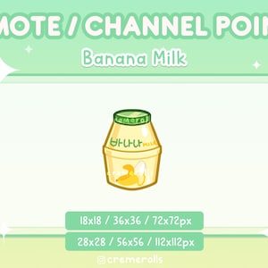 Banana Milk-emote - Channel Point - drankje - streamergraphics - Twitch - Discord - Korean Milk