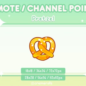 Pretzel Emote - Channel Point - Food - Baked Pastry - Treat / Snacks - Streamer Graphics - Twitch - Discord
