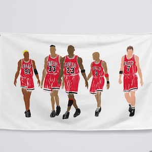 Bandiera campione degli anni '90 dei Chicago Bulls