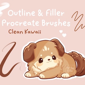 Procreate Outline Lineart Pinselset, Kawaii Pinselset, Procreate Pinsel, Mal- und Skizzierpinsel, Procreate Marker