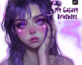 Soft Anime Procreate Brush Set, Galaxy Manga Style (Brushset.file)