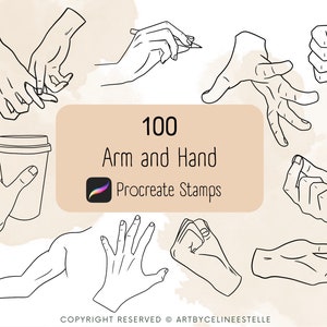 100 Procreate Arms And Hand Stamps / Stamp Brushes