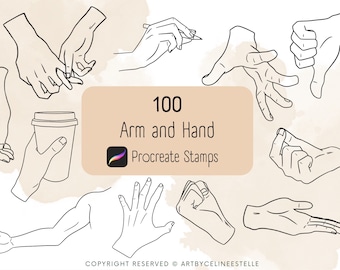 100 Procreate Arms And Hand Stamps / Stamp Brushes