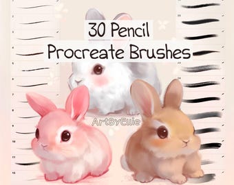 30 Pencil Brushes for Procreate, Sketch and Lineart (Brushset.file)