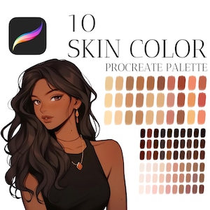 10 Skin Palettes for Procreate, Procreate Skin Palette, Procreate Anime Palette, Skin Color Palette for Procreate, Skin Colors