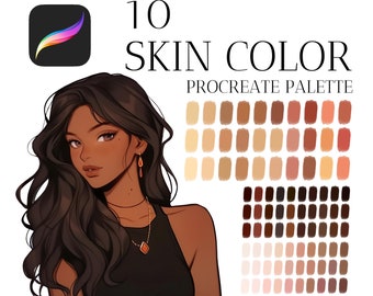 10 Skin Palettes for Procreate, Procreate Skin Palette, Procreate Anime Palette, Skin Color Palette for Procreate, Skin Colors
