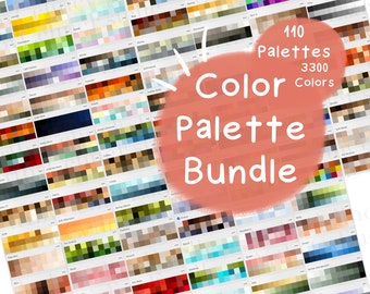 Paquete de 110 paletas de colores para Procreate, 3300 colores (descarga digital)