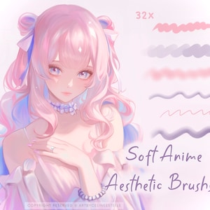 Procreate Soft Anime Style Pinselset, Manga Pinselset, Procreate Pinsel, Mal- und Skizzierpinsel