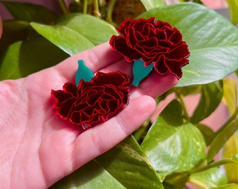 Carnation earrings
