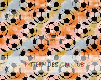 Football Soccer Neutral Seamless Digital Pattern File for Commercial Use, Football Seamless Pattern, Sports Seamless Pattern