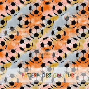 Football Soccer Neutral Seamless Digital Pattern File for Commercial Use, Football Seamless Pattern, Sports Seamless Pattern