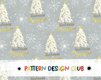 Albero di Natale Seamless File, Christmas Seamless Pattern Digital Download, Seamless Pattern Christmas, Winter Trees Seamless Pattern Neutral